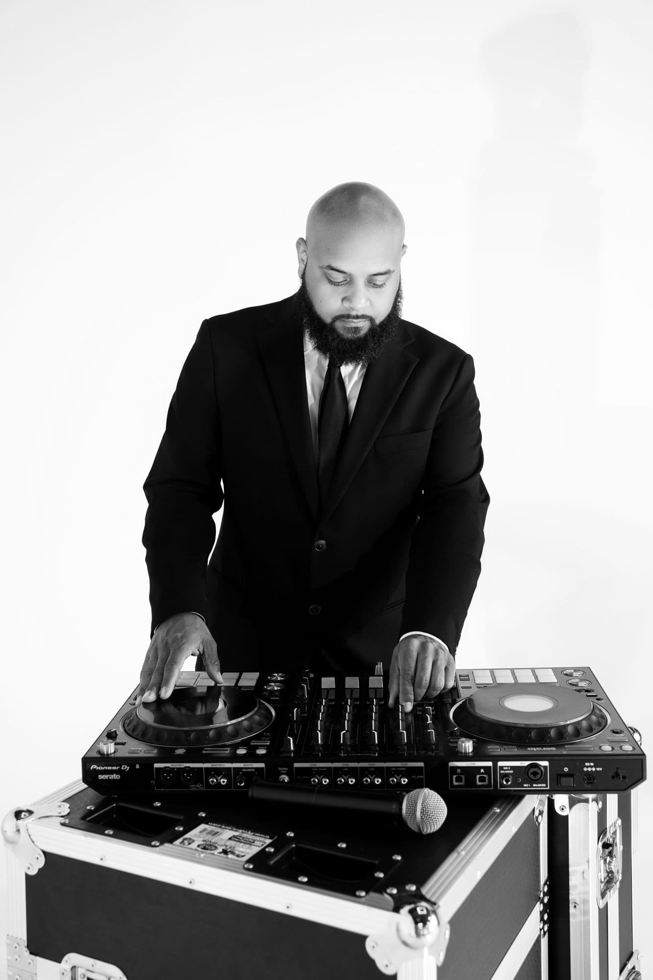 SB Mega Events DJ mixing behind the decks